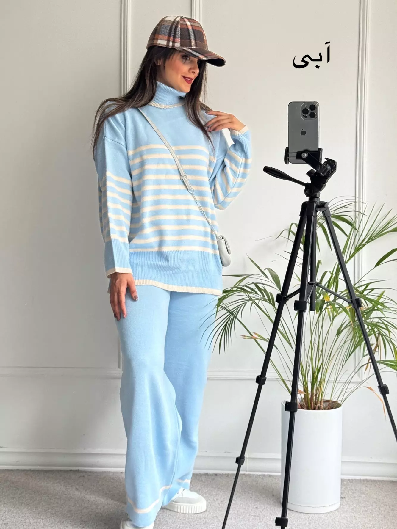 ست مانتو شلوار بافت نیکی